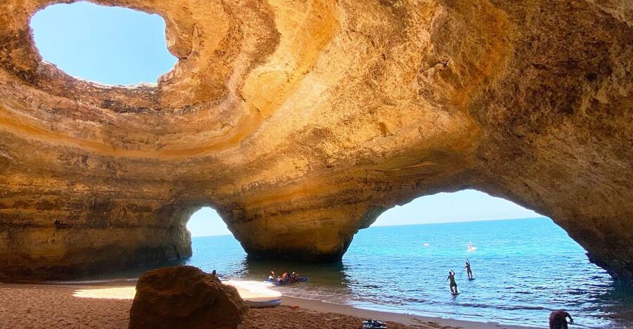 Albufeira: Benagil Caves & Dolphin Watching Speed Boat Tour - Dolphin watching at speed, how the route changes when a pod appears