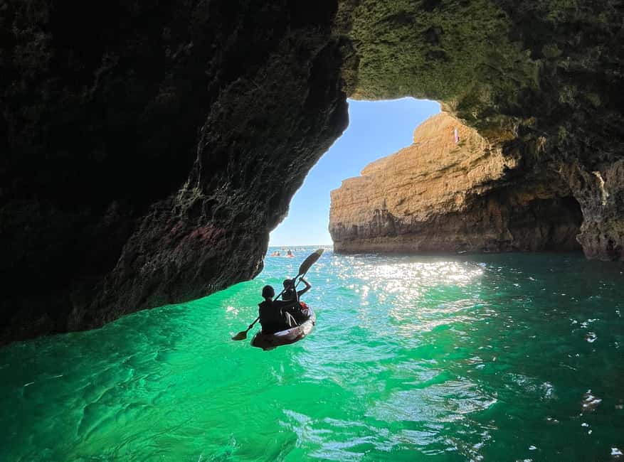 Albufeira: Hidden Beaches & Cliffs Guided Kayak Cave Tour - Key highlights worth getting excited about