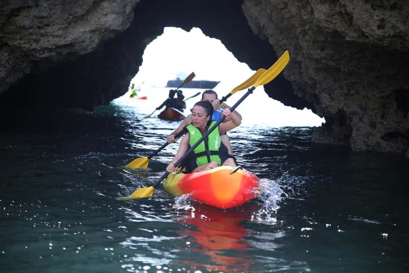 Albufeira: Hidden Beaches & Cliffs Guided Kayak Cave Tour - Praia do Ninho das Andorinhas: cave country comes into view