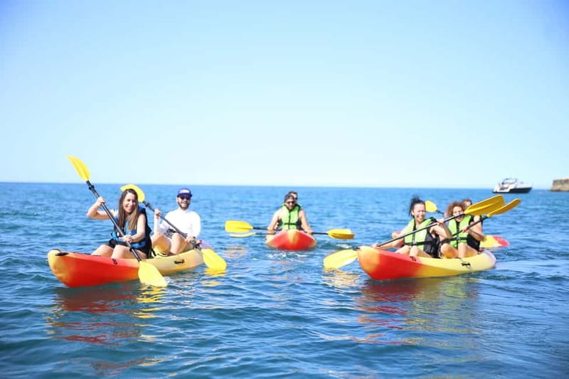 Albufeira: Hidden Beaches & Cliffs Guided Kayak Cave Tour - Praia das Salamitras: the swim and photo-stop that makes it feel special