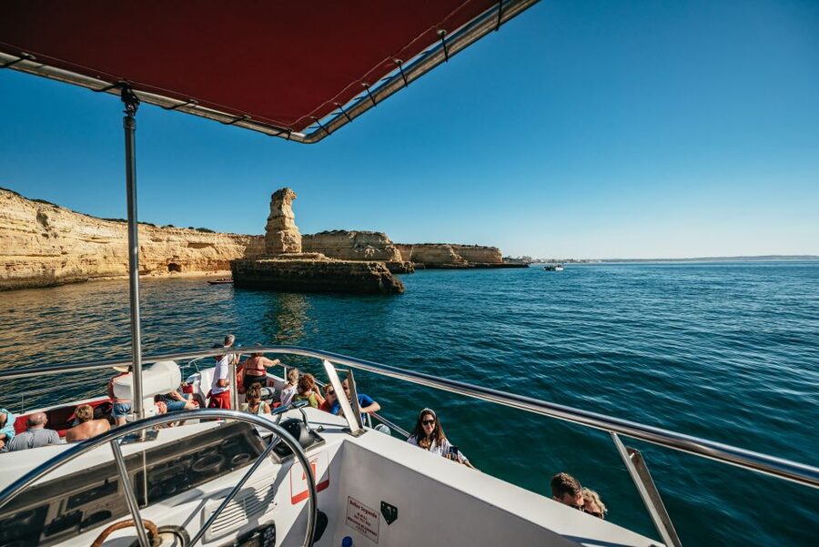 Algarve 3-Hour Caves and Coastline Boat Trip - The swimming stop: refreshing in summer, serious in colder months