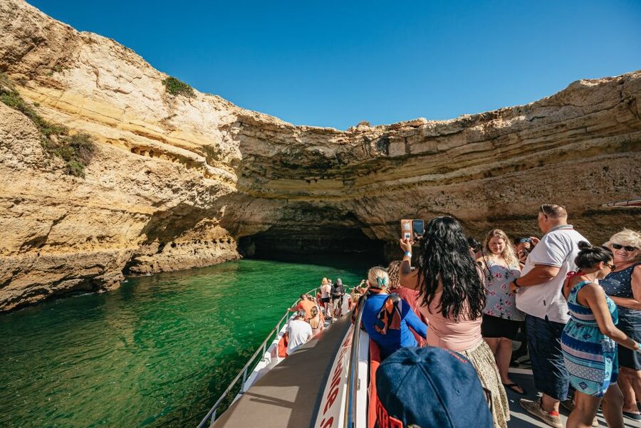 Algarve 3-Hour Caves and Coastline Boat Trip - Top deck upgrade, bar, and comfort: what you can expect onboard