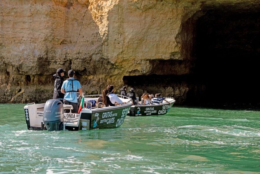 Armação de Pêra: Benagil Caves and Secret Beaches Boat Trip - The crew: guides plus captains who know the tight spots