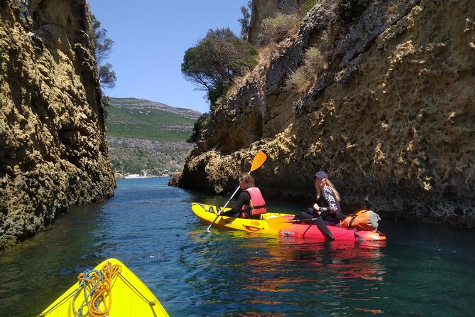 Award Winner Premium Kayak and Coasteering Adventure with Lunch - Lapa de Santa Margarida: Fossils, Sea Caves, and Controlled Thrills