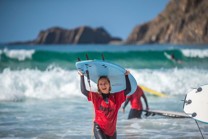 Beginner Surf Lesson at the Beautiful Algarvian West Coast - Meeting at the Lagos surf camp, then heading for your beach