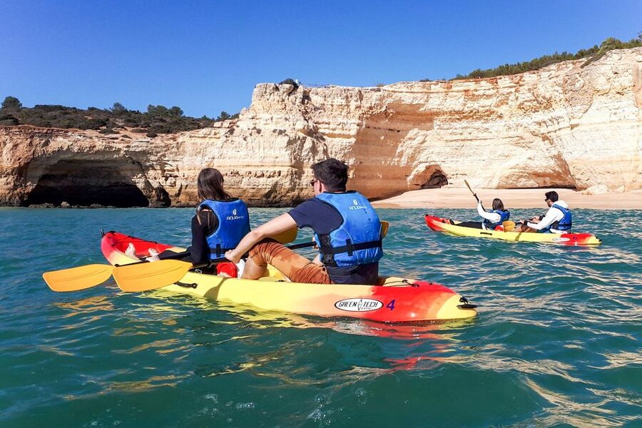 Benagil: Benagil Caves and Secret Spots Guided Kayaking Tour - How this Benagil caves kayaking tour really works in 2 hours