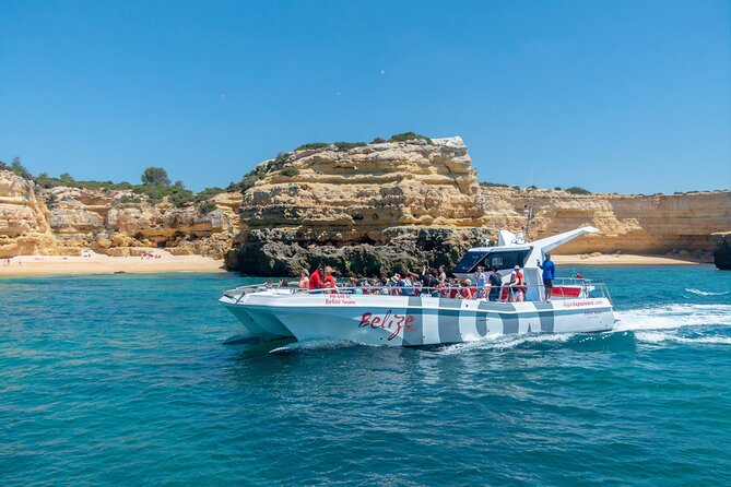 Dolphin Watching and Cave Boat Cruise from Albufeira - Cave boat cruising around Albufeira, including Benagil-style moments