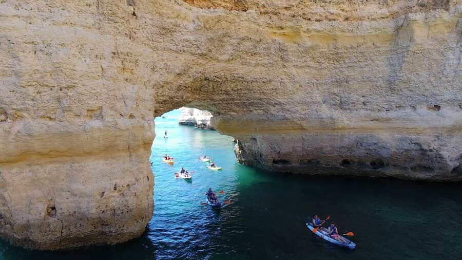 From Albufeira: Benagil Hidden Caves Tour by Kayak - Albandeira Natural Arch: where the sea cave feeling really clicks