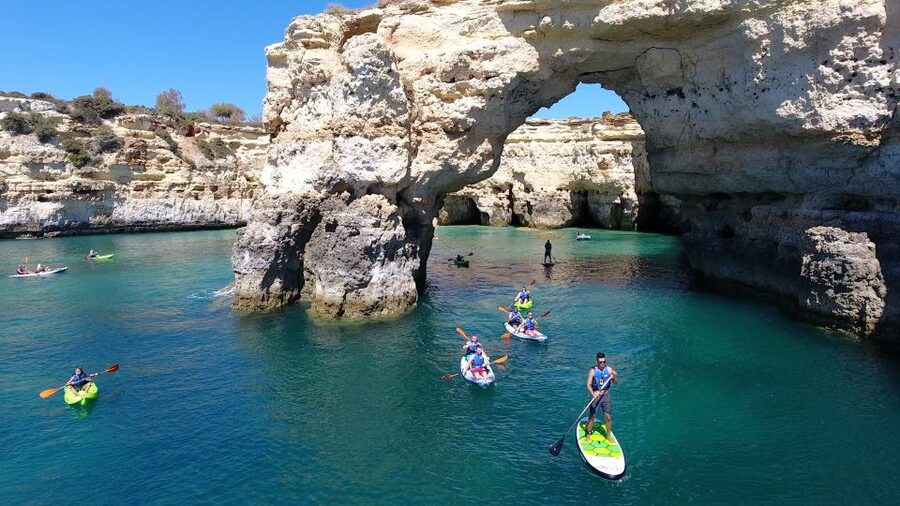 From Albufeira: Benagil Hidden Caves Tour by Kayak - The rest of the paddle, then the swim and the ride home