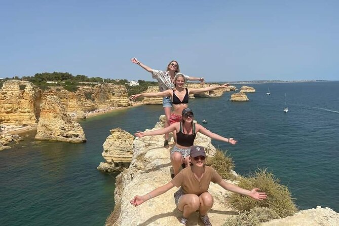 From Faro: Benagil Hiking Cliffs and the 4 Treasure Experience - Capela da Nossa Senhora da Rocha and Praia Nova Beach Break