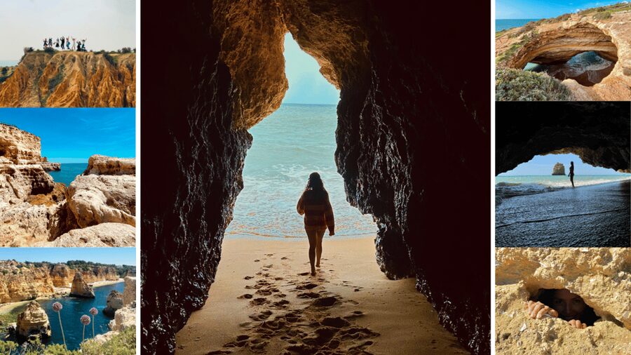 From Faro: Benagil, Marinha, 7 Valleys, Algar Seco Adventure - Boneca’s Cave Stop and Swimming Options