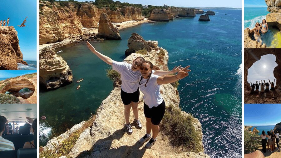 From Faro: Benagil, Marinha, 7 Valleys, Algar Seco Adventure - Cliff Jumping at Algar Seco: When It Happens and How to Stay Safe