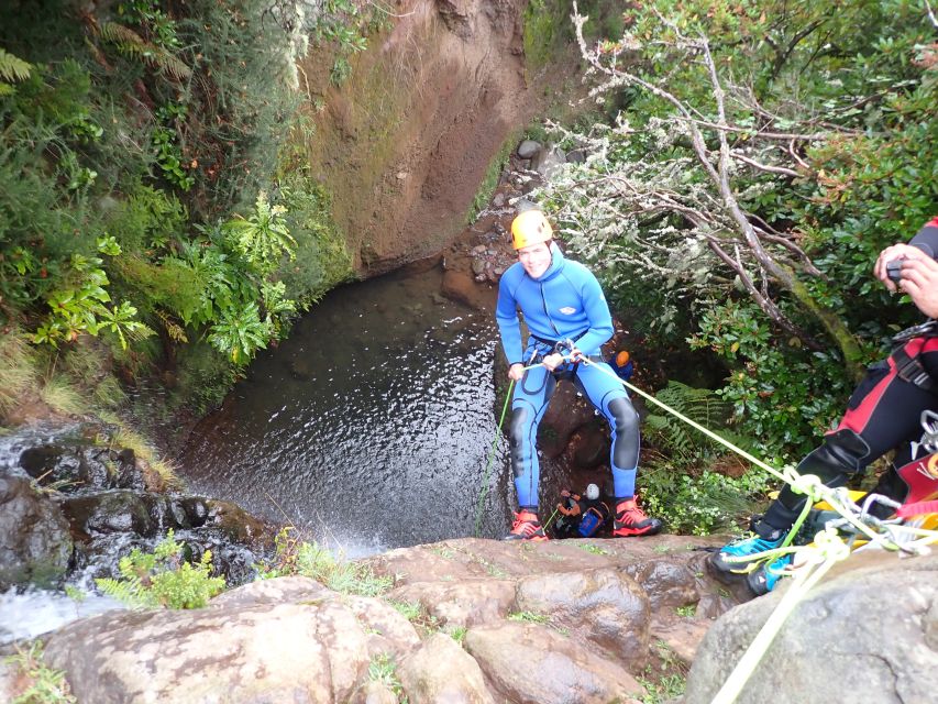 From Funchal: Madeira Island Canyoning for Beginners - The canyon action in Camacha: slides, swims, abseils, and jumps
