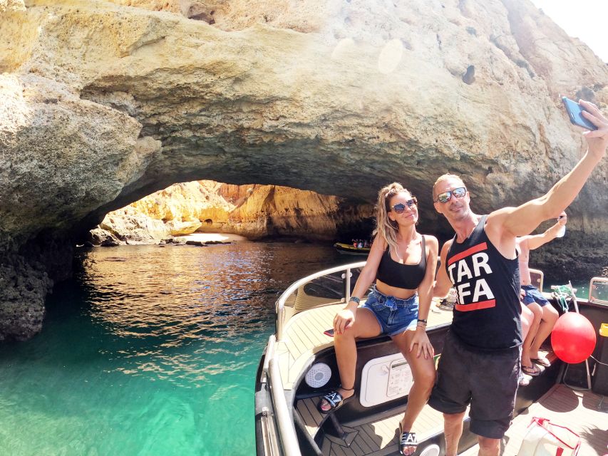From Portimão: 2-Hour Catamaran Tour to Benagil Caves - Benagil Cave time: close access with a quick inside moment when allowed