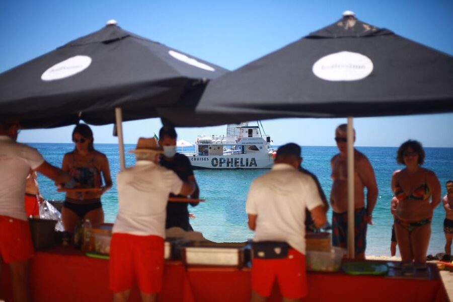From Portimão: Catamaran Cruise to Benagil Caves with BBQ - Sailing back via Carvoeiro coves: the return is scenic too