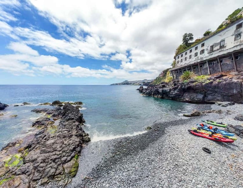 Funchal: Kayak and Snorkel Tour to Garajau NR - From the CR7 statue to open water: what the start feels like