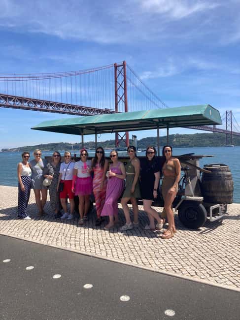 Lisbon: 1-Hour Beer Bike Tour with Draft Beer & Sangria Ride - Music, Photos, and the Social Engine for Hen and Stag Parties