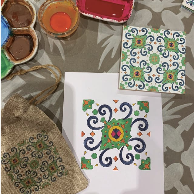 Lisbon: Azulejos' Design Create Your Own Tile Workshop - Your 2.5 hours: pencil to watercolor, with real choices