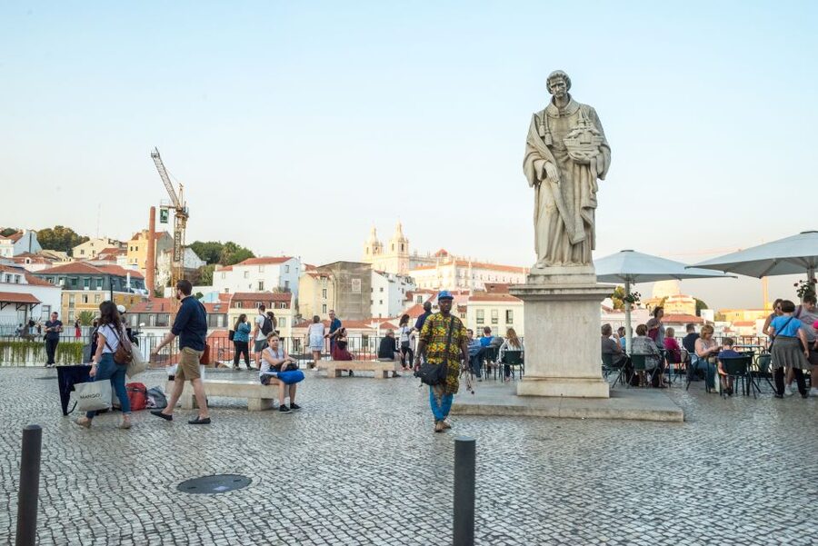 Lisbon by Tuk Tuk Guided Tour: City of Neighborhoods - Baixa and Rossio: earthquake rebuilding you can actually see