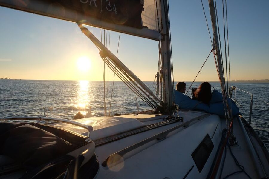 Lisbon: City Skyline Sailboat Cruise with Drink and Snacks - The drink-and-snack setup: simple, but it changes the mood