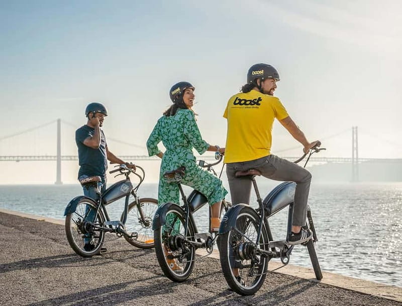 Lisbon: Electric Bike Tour by the River to Belém - The 25 de Abril Bridge View, plus That Moment Under the Span
