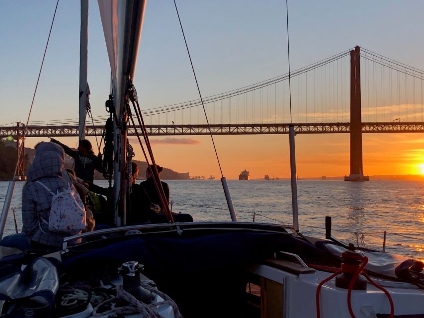 Lisbon: Enjoy a Sunset or Night Tagus River Sailboat Cruise - Belém Tower, the 25 April Bridge, and Christ the King from Water Level