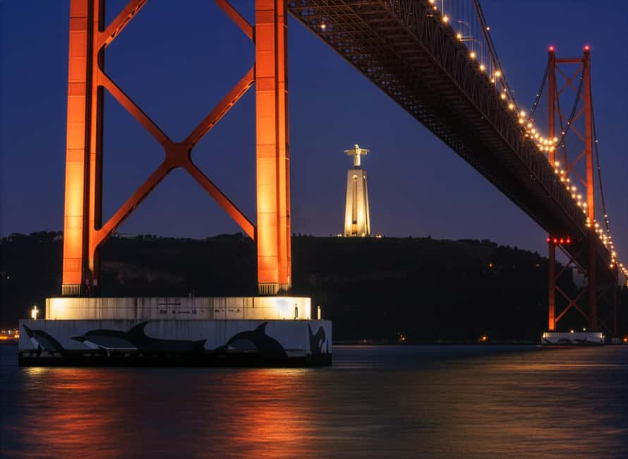 Lisbon Night Cruise: Illuminated Sights on the Tagus River - Another 25 de Abril Bridge pass, then onward