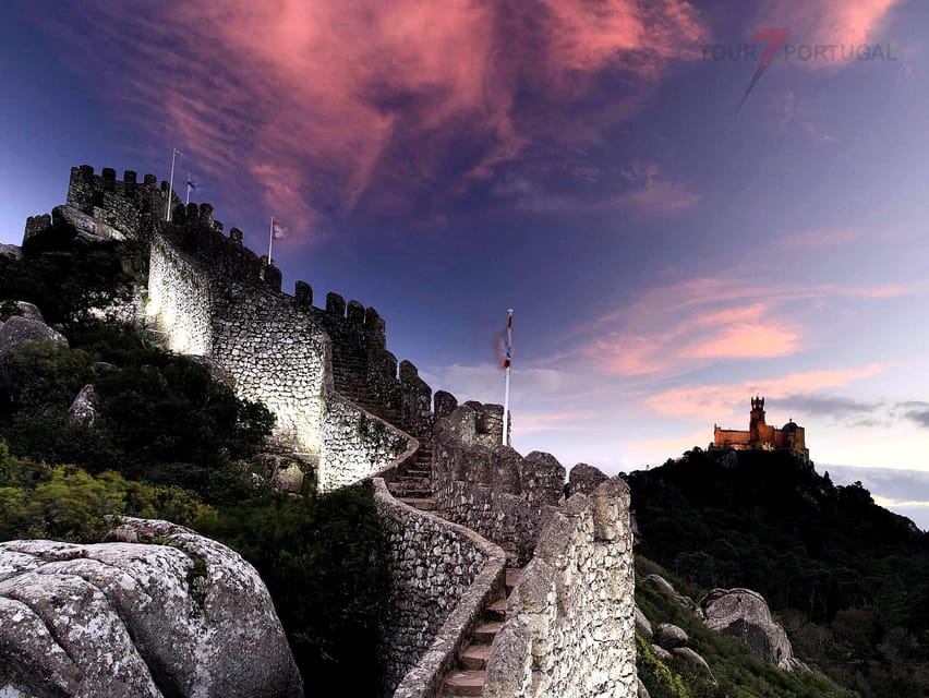 Lisbon: Pena Palace, Moorish Castle, Qta. Regaleira & Sintra - Sintra Old Town time, National Palace exterior, and Piriquita pastries