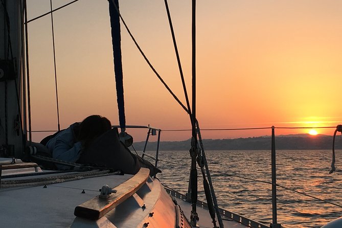 Lisbon Sunset Sailing Tour with White or Rosé Wine and Snacks - Belém’s tower and the Discoveries monument from the river