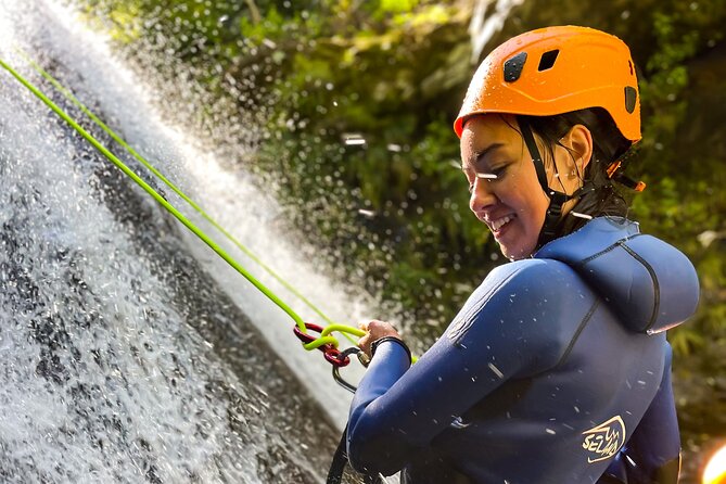 Madeira Canyoning Intermediate - Snack Break, Taller Waterfalls, and the 35-Foot Challenge