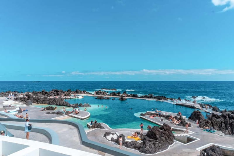 Madeira: Skywalk, Porto Moniz, Seixal, and Fanal 4WD Tour - Porto Moniz natural pools: the lava-swim payoff