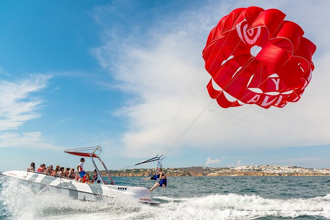 Parasailing from Albufeira Marina by Boat - Kids, teens, and family-friendly adrenaline