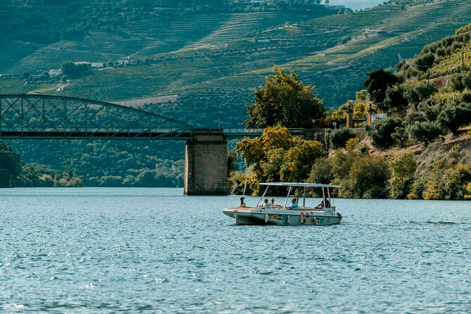 Pinhão: Electric Boat Experience 1h - Taste of Two Wines - Entering Pinhão on the river: meeting point and how to find the boat
