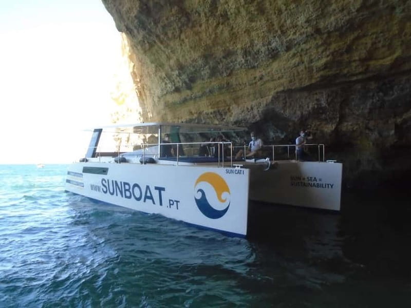 Portimão: Benagil Caves & Golden Coast Eco Catamaran Tour - Benagil Sea Cave time: guided viewing, close views, and photo angles