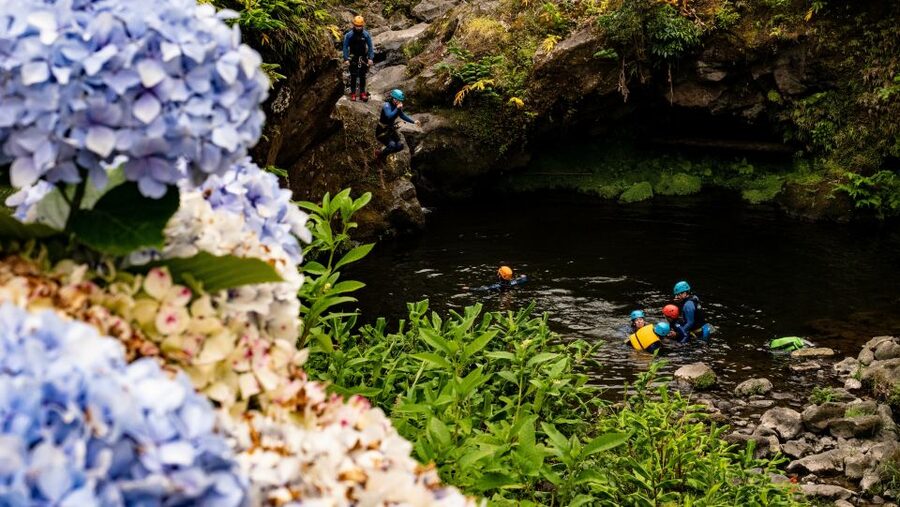 Sao Miguel: Ribeira dos Caldeiroes Canyoning Experience - The 8-meter moment: how guides keep nerves in check