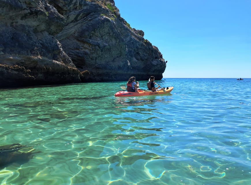Sesimbra: Ribeiro Cavalo Beach, Caves, & Arrábida Kayak Tour - My booking advice: Choose your time window for the water you want
