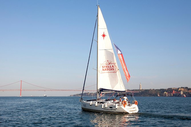 Sunset Sailing Tour On The Tagus River - Sailing under the 25th of April Bridge: the moment most people remember